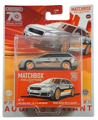 Matchbox Collectors 70th Anniversary 2002 Audi Rs 6 Avant No.11 Hlj69 • £16.99