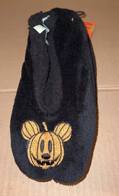 DISNEY MICKEY MOUSE PUMPKIN HALLOWEEN WOMENS SlipperS OSFM New • $9.75