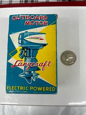 Vintage LANG CRAFT Model Toy Boat Outboard Motor BOX Only.  No Motor!! Free Ship • $19.97