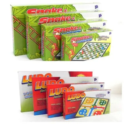 Magnetic Solid Plastic Board Game Ludo Snake And Ladders Chess Fold Able Sets • £3.99