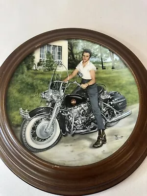 Elvis Presley 1990 Limited Edition Collector Plate #8 Elvis On His Harley • $15.95