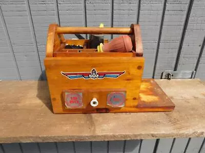 Vintage Home-made R/c Model Airplane Field Box -tool Box W/ Tools-misc Parts • $55