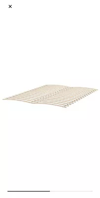 Ikea LUROY QUEEN Slatted Bed Base Beige LURÖY New Slats Fast Shipping • £80.76