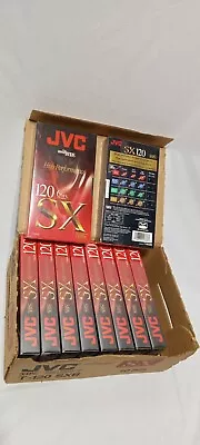 JVC VHS Tapes Lot 10 Pack T-120 SX Sealed New Video Cassette Blank • $25