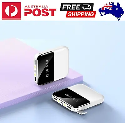 $26.40 • Buy USB Type-C 10000MAh Mini Power Bank Dual USB Battery Fast Charger Flashlight AU 