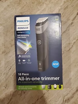 Philips Norelco Multigroom Series 5000 18 Piece Beard Hair Body Hair For Men • $51.29