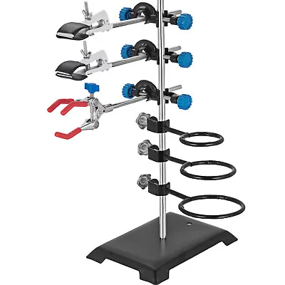 Laboratory Stand Support Clamp Lab Flask Clamp Condenser Clamp Metalware Set • $34.99