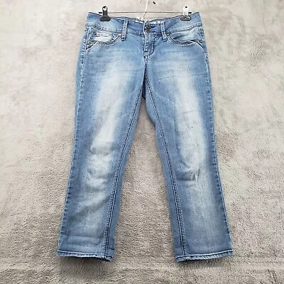 $18.89 • Buy Hydraulic Lola Curvy Jeans Women's 9/10-31x24 Capri Low-Rise Denim Cotton Blend