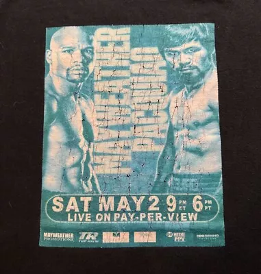 VTG Floyd Mayweather Vs. Manny Pacqiau Shirt XL Boxing Tee Sport Mike Tyson RARE • $40