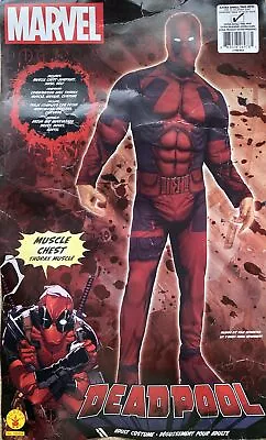 Marvel DEADPOOL Deluxe Muscle Chest Adult XS Costume -  Jumpsuit & Mask NO BELT • $16.16