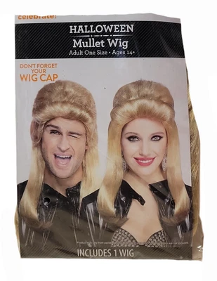 $9.09 • Buy Long Mullet Wig Redneck Trailer Trash Hillbilly Joe Dirt Halloween Costume New