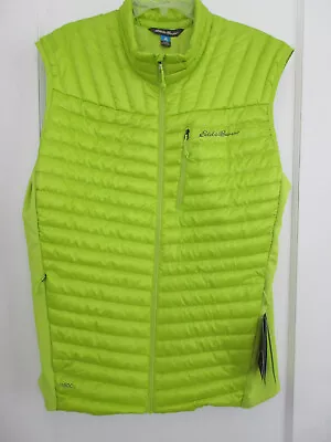 NEW TAGS! Eddie Bauer MICROTHERM 2.0 DOWN VEST Mens TALL XL Spring GREEN $179 • $54.18