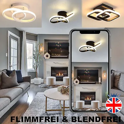 LED Lamp Ceiling Light Modern Chandelier Living Room Bedroom Pendant Lights UK • £12.99