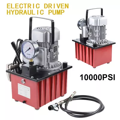 Electric Driven Hydraulic Pump Power Unit Single Acting W/ 1.8M Oil Hose AC 110V • $222.30