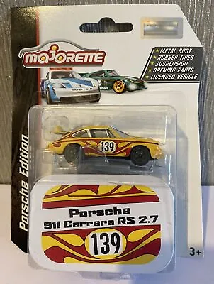 Majorette Porsche 911 Carrera RS Model Car Scale 1:64 NEW FREE POSTAGE • £12.99