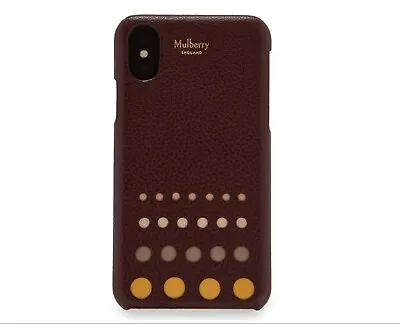 Mulberry Burgundy IPhone X/XS Smooth Calf Perforated Dots Leather Cover  • £44.99