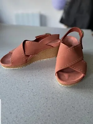 £40 • Buy Birkenstock Papillo Leather Wedge Sandals Womens Size 5/38