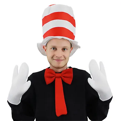 Crazy Cat In Hat Costume Set World Book Day Character Fancy Dress Dr Seuss • £10.99
