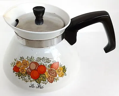 Vintage Corning Ware Enamel Spice Of Life Coffee Tea VGC. • $17