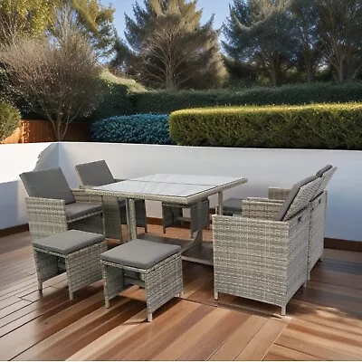 Patio Furniture Sets 9pcs Outdoor Sectional Sofa Rattan Wicker Sofa W/ Table • $559.99