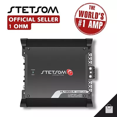 Stetsom HL 1200 1 Ohm Amplifier 1200.4 Amp 4 Channel Compact Car - USA Shipping • $249.99