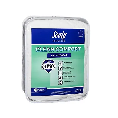 NEW Sealy Clean Comfort Antimicrobial & Waterproof Mattress Pad QUEEN Size 80x60 • $29.95