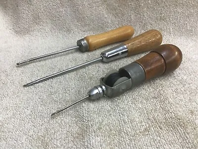 Vintage C. A. Myers’s Co.The Awl For All + 2 Unbranded Leather Sewing Tools • $12.99