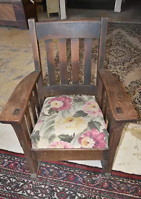 Antique Mission Oak Arts & Crafts Rocker Rocking Chair By The Harden Line • $750