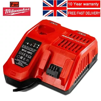 FOR Milwaukee M12-18FC 240v M18&M12  UK 18v & 12v Li-ion Rapid Charger M12-18C • £15.92