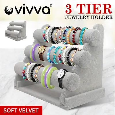 Vivva 3-Tier Jewelry Bracelet Watch Display Holder Stand Showcase Organizer • $17.66