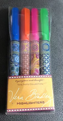 Vera Bradley Highlighters Markers Set Of 4 ~ Take Note Collection ~ Rare! New! • $12.11