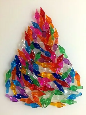 $9.95 • Buy Star Twinkle Medium Lights Pegs Ceramic Christmas Tree Bulbs VINTAGE 25 Per Bag
