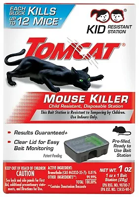 Tomcat Mouse Killer Child Resistant Disposable Station • $12.73