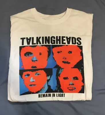 Vtg Talking Heads Remain In Light Heavy Cotton S-4XL Unisex White Shirt MM149 • $18.04