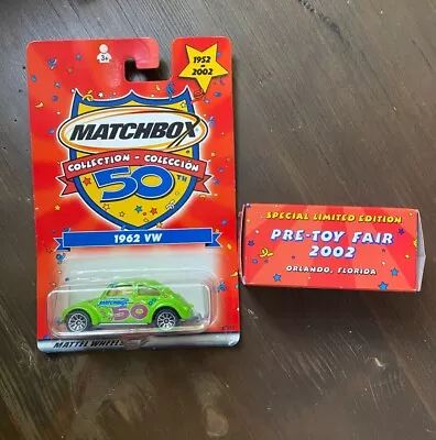 Matchbox 50th Anniversary Toy Fair Car Airport Fire Pumper And VW Bug 1962  • $20