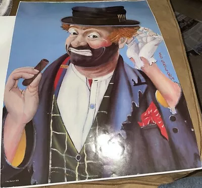 Vintage Red Skelton Signed Poster Copy Glossy Print.  14x18”  “1979” • $75