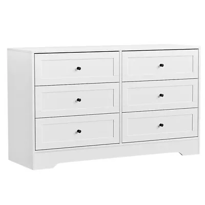 Artiss 6 Chest Of Drawers Dresser Tallboy Storage Cabinet Bedroom White LEIF • $113.77