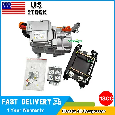$599.99 • Buy 12V Electric AC Compressor Air Conditioner For Car Truck Bus Boat 18CC R134a