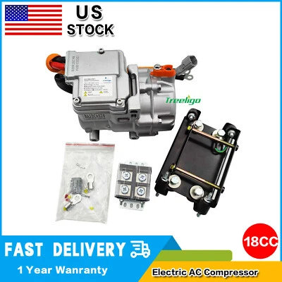 $521.99 • Buy 12V Electric AC Compressor Air Conditioner For Car Truck Bus Boat 18CC R134a