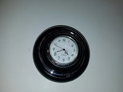 Vintage Vw Volkswagen Bug Oval Window Bus Black Steering Wheel Horn Button Clock • $79.19