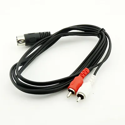 MIDI DIN 5 PIN Plug To 2x RCA Phono Male Plug Audio Adapter Cable 50cm 1.5m/5ft • $4.49