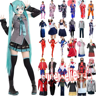 Women Men Anime Halloween Cosplay Costume Fancy Dress Set Carnival Party Outfits • $26.97