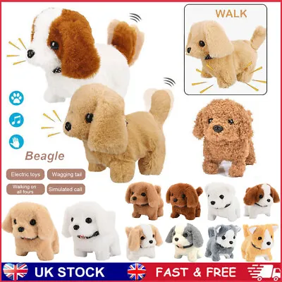 £6.59 • Buy Electronic Robot Dog Walking Barking Tail Wagging Puppy Dog Plush Toy Kids Gift