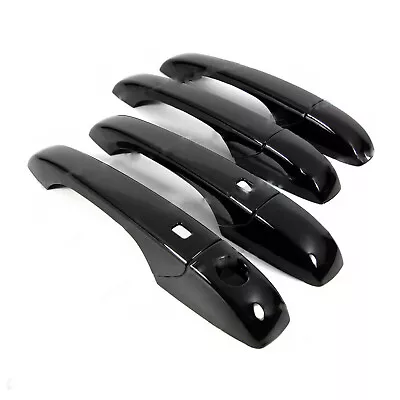 Glossy Black Side Smart Door Handle Covers Trims For Chrysler 300 / 300C / 200 • $27.24