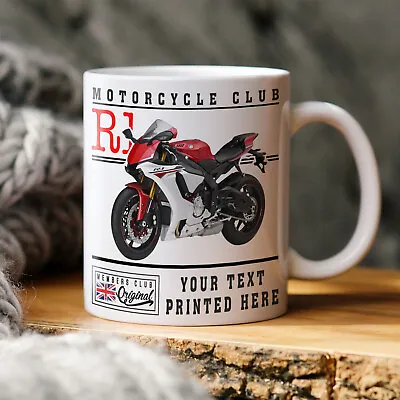 Personalised Motorbike Mug Yamaha R1 Classic Bike British Cup Mens Gift VBM61 • £12.95
