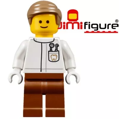 NEW LEGO Minifigure Dentist Man Brown Legs Assembly Square 10255 TWN272 Genuine • $11.95