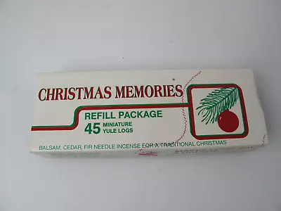 Vintage Christmas Memories Miniature 45 Yule Logs With Pine Holder Original Box • $15