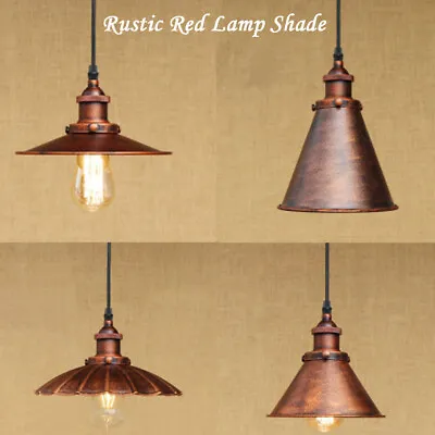 Vintage Industrial Cafe Metal Shade Loft Pendant Lamp Fixture Hanging Light E27 • £17.99