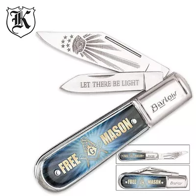 BudK Freemason Barlow Knife  BK2904 • $9.95