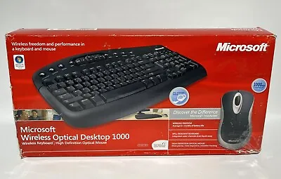 Microsoft Wireless Optical Desktop 1000 Keyboard & Mouse Windows MAC • $39.99